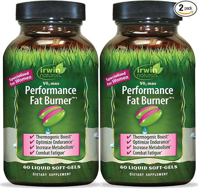 Irwin Naturals V02 Max Performance Fat Burner 60 Liquid Softgels (2 Pack)