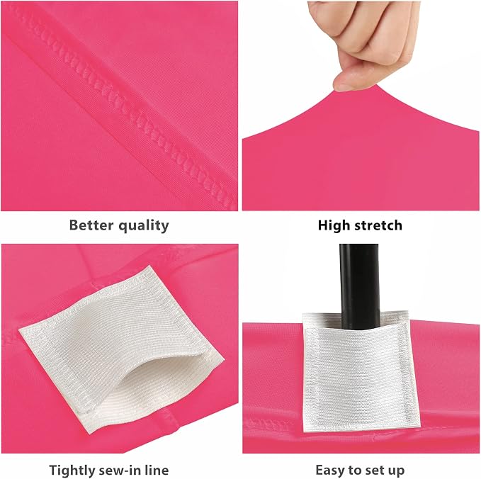 BDDC 4ft Stretch Spandex Fitted Table Cloth for 4 Foot Tables | GRS-Certified Eco-Friendly Fabric, Elastic Fit Rectangle Tablecloth, Washable, Wrinkle-Free, For Events & Parties