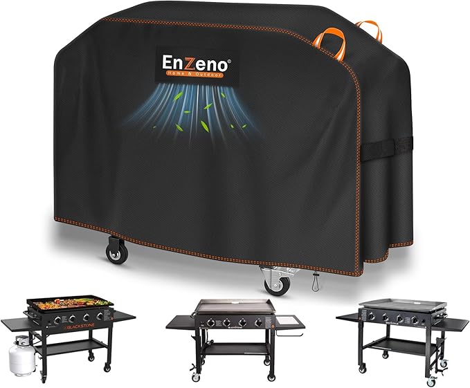 Enzeno Griddle Cover for Blackstone 36" Griddle,420D Oxford Cloth Barbeque Griddle Cover Waterproof UV and Fade Resistant Grill Cover with Straps