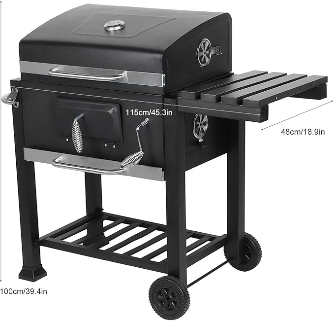 Portable Bbq Grill, Charcoal Grill, Heavy Duty Steel, Outdoor Cooking, Camping Grill, Picnic Grill, Family Gathering Grill