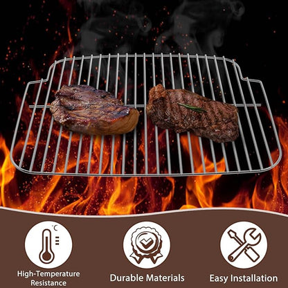 Non-stick Grill Grates Replacement for Megamaster Grills 1 Burner 820-0065C Portable Gas Grill, Stainless steel Outdoor Cooking Grate for Megamaster Grill Accessories, for Camping and Patio BBQ