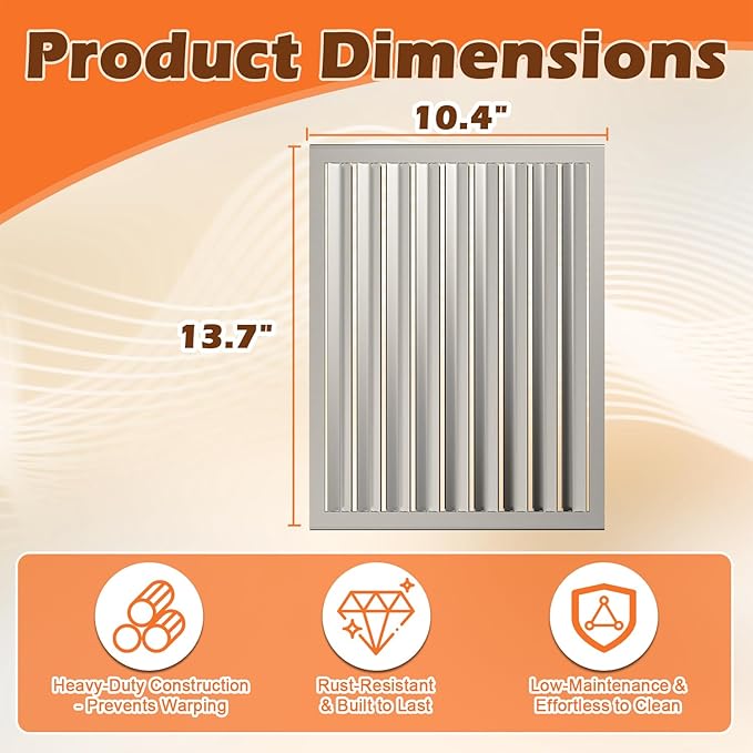 Grill Grate for Solaire AllAbout Table Top Grills Stainless Steel Grill Replacement Parts for SOL-AA12A-LP Replacement Grate for SOL-AA13R, 10.4 x 13.7 Inch