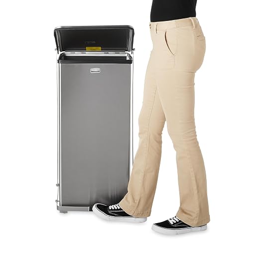 Rubbermaid Commercial Products Defenders Biohazard Steel Trash Can Step-On 13 GAL Stainless Steel Hospital/Doctor's Office/Healthcare Facilities