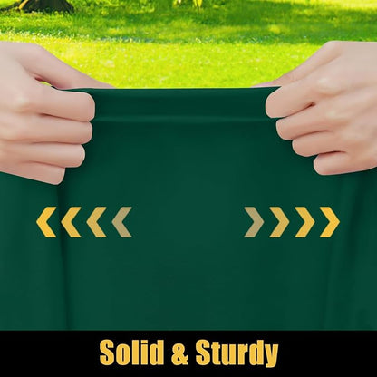 Smiry Rectangle Picnic Table Cloth, Waterproof Elastic Fitted Tablecloths for 5 Foot Tables, Washable Polyester Table Cover for Camping, Indoor and Outdoor (Dark Green, 30"x60")