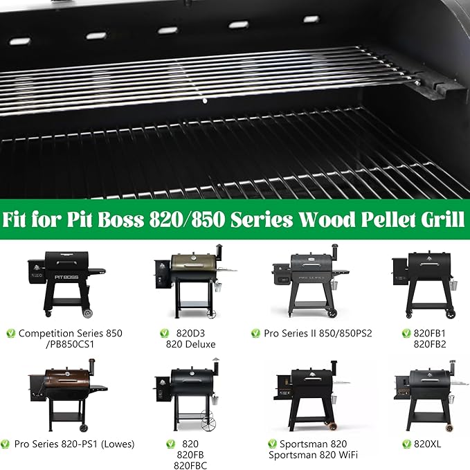 Warming Rack for Pit Boss 820 Series Upper Cooking Grate Grid Pitboss 820D 820FB 820PS1 850PS2 Sportsman Holding Rack Wood Pellet Smoker Grill Replacement Parts 76122