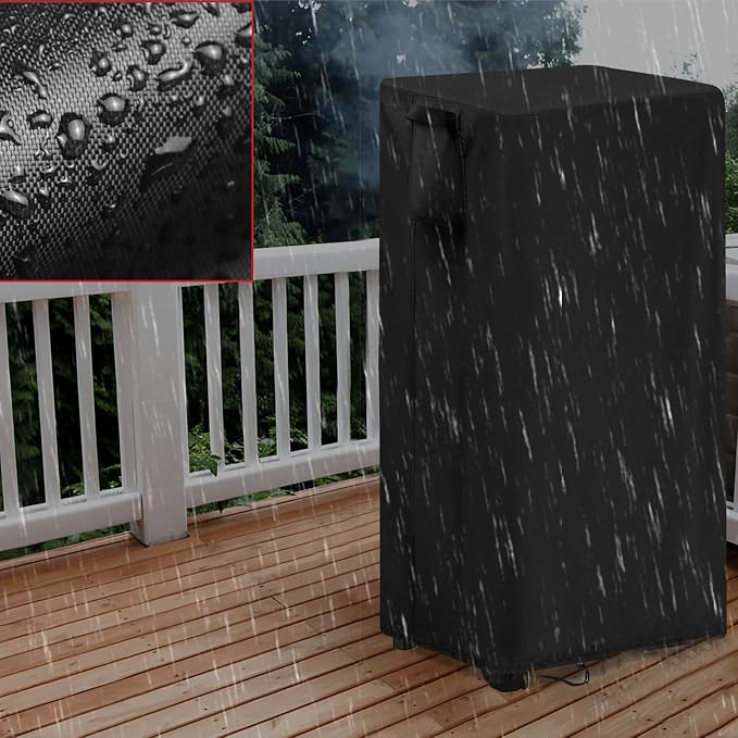 Smoker Cover Fit for East Oak 30" Outdoor Electric Smoker | Heavy Duty Waterproof Outdoor Grill Cover, Vertical BBQ Smoker Covers, 20"D x 21"W x 42"H