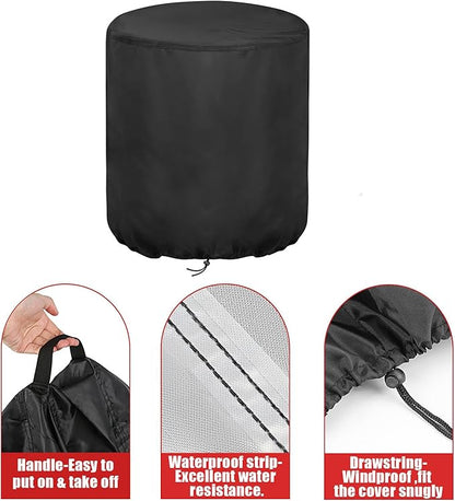 Outdoor Fryers Cover for FIRE RIOT with Heavy Gauge Aluminum Pots & Basket, Waterproof Deep Fryer Cover for Outdoor Cooking-(22x22x28 inch)