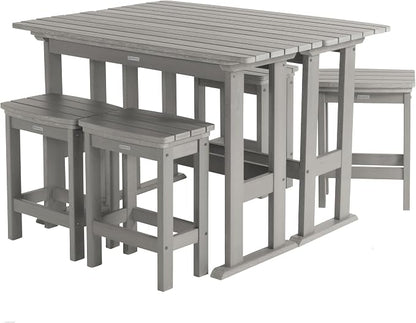 highwood Lehigh 6pc Counter Height Balcony Dining Set, Harbour Gray