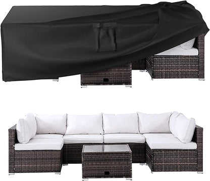 Ruimoy Patio Furniture Covers, Outdoor Furniture Cover Waterproof, General Purpose, Outside Table and Chair Covers, Heavy Duty 600D (98 Inch L x 78 Inch W x 32 Inch H)