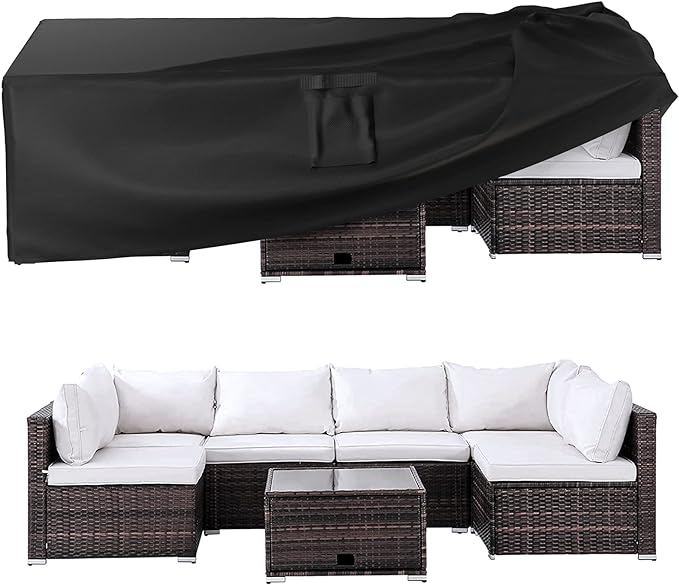 Patio Furniture Covers, Outdoor Furniture Cover Waterproof, General Purpose, Outside Table and Chair Covers, Heavy Duty 600D (138 Inch L x 85.8 Inch W x 31.9 Inch H)