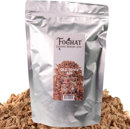 Foghat Cocktail Smoker Wood Chips - 100oz Old Town Gin Walnut & Juniper Botanicals Shavings for Smoker, Whiskey & Drink Infuser Kit - Culinary Wood Smoking Chips for Cocktail Smoke Gun & Drink Smokers