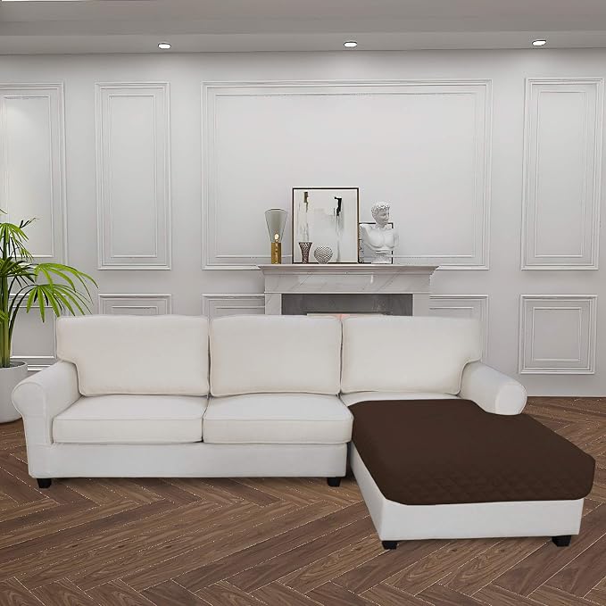 Easy-Going Sectional Couch Covers for Dogs L Shape Sofa Cover Reversible Sofa Slipcover Chaise Lounge Cover Furniture Protector Cover for Pets Dog Cat (42 x 68 inches, Coffee/Coffee) | Soft Sofa Slipcover For Dogs, Fits Left/Right Chaise Lounge Protect...