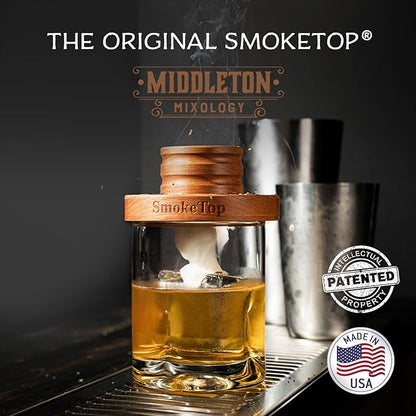 SmokeTop® Cocktail & Food Smoker Kit - Whiskey & Bourbon Drink Smoker for Old Fashioned, Cocktails, Cheese & Meat Smoking with 2oz Wood Chip Sample Pack – by Middleton Mixology