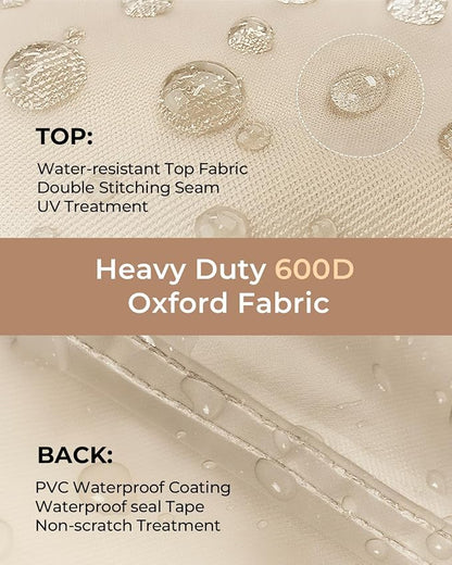 loriano 3-Piece Patio Furniture Covers Set, Waterproof Outdoor Chair & Loveseat Covers, Heavy Duty 600D Oxford Fabric with UV Protection, Windproof Design for All-Weather Protection