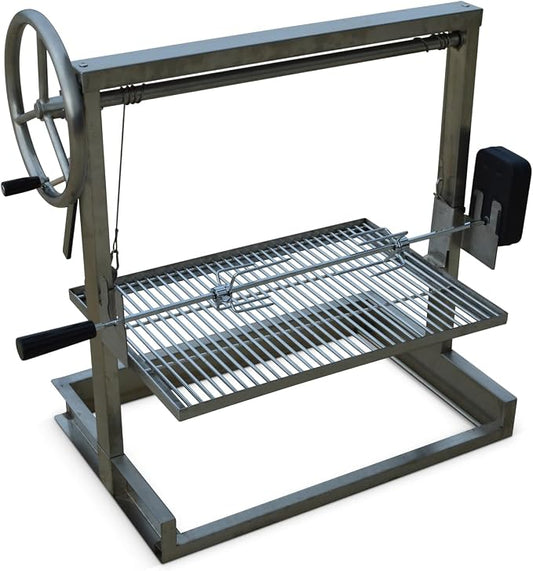 Firebuggz Santa Maria Grill with Adjustable Rotisserie Kit for Outdoor BBQ