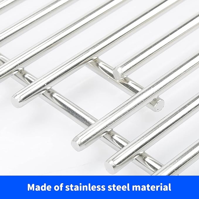 Grill Grates for Nexgrill 4 Burner 720-0830H 720-0830D 720-0670A 720-0783C 720-0783E 720-0958A, 17" Stainless Replacement Parts for 5 Burner 720-0888N Charbroil 463241113 463446015, Kenmore Gas Grill