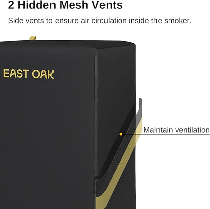 East Oak 30-Inch Electric Smoker Cover for Outside with Vents, Heavy Duty 600D PVC Waterproof UV-Resistant Smoker Grill Cover, Vertical Smoker Cover with Straps and Buckle for Convenient Storage