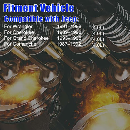 Fuel Injectors Set of 6 for Jeep Wrangler, Cherokee, Grand Cherokee & Comanche 4.0L 1987-1998 – Direct Replacement 0280155703 0280155710 0280155700