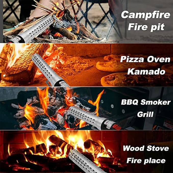 Electric Fire Starter,Carburetor,Charcoal Starter, BBQ Smoker, Grill Starter, Grill lighter Chemical Free Heated Air with Built-In Blower for Day gift (Sliver)