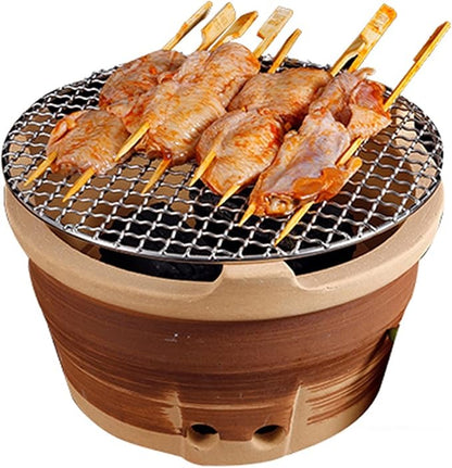 Old-Fashioned Barbecue Stove, Camping Wood Stove，Charcoal Stove, Household China-Style hot Pot Stove, tandoor, Commercial Clay Barbecue and Tea Stove，for Outdoor Cooking Picnic(Medium)