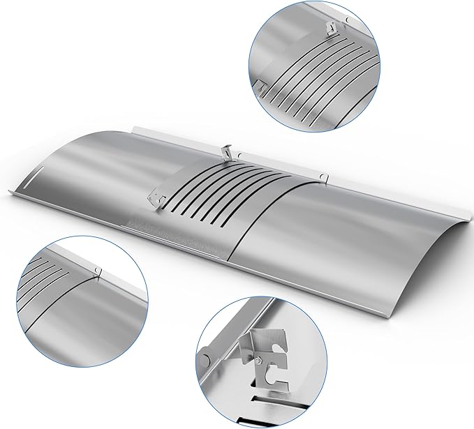 Flame Broiler Slide Cover and Bottom Kit for Pit Boss Pellet Grills, Replacement Heat Deflector for PB1600 PB1150 PB1100 PB1000 PB1100PS1, Flame Broiler Kit Parts for Pit Boss Accessories
