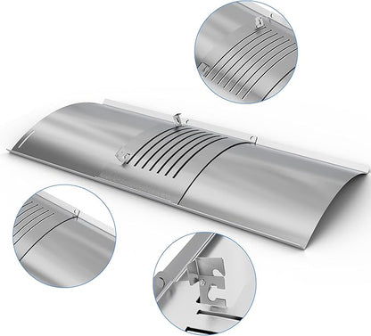 Flame Broiler Slide Cover and Bottom Kit for Pit Boss Pellet Grills, Replacement Heat Deflector for PB1600 PB1150 PB1100 PB1000 PB1100PS1, Flame Broiler Kit Parts for Pit Boss Accessories