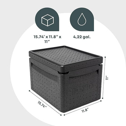 BOXIO - Cool: travel fridge for camping without electricity - perfect refrigerator with different temperature zones thanks to BOXIO cooling cartridges - thermal box for optimal cooling and maintenance
