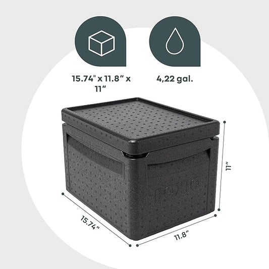 BOXIO - Cool: travel fridge for camping without electricity - perfect refrigerator with different temperature zones thanks to BOXIO cooling cartridges - thermal box for optimal cooling and maintenance