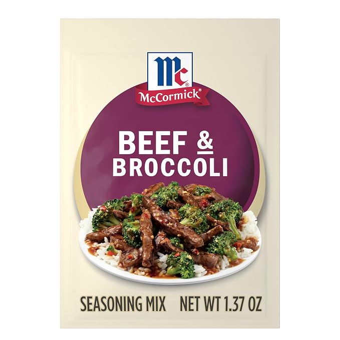 McCormick Seasoning Mix, Beef & Broccoli, No Artificial Flavors, For Restaurant-Style Beef & Broccoli in Just 25 Minutes, 1.37 oz (Pack of 12)