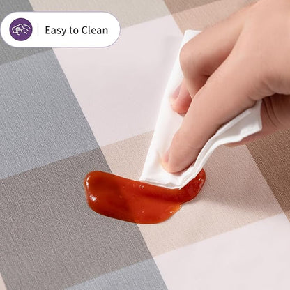 Rectangle Vinyl Tablecloth 100% Waterproof Heavy Duty - 55x108 Buffalo Plaid Checkered PVC Table Cover for Outdoor Picnic Camping Patio - Wipe Clean Plastic Table Cloth for BBQ Party Decor
