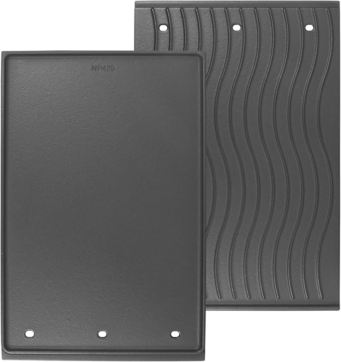BBQ-PLUS 56425 Reversible Cooking Griddle Replacement Part for Napoleon Rogue 425 625 Cast Iron Grill Pan Plate Accessories for Rogue XT 625 XT 425 XT 425 SIB Se 425 RSIB Freestyle 425 Series