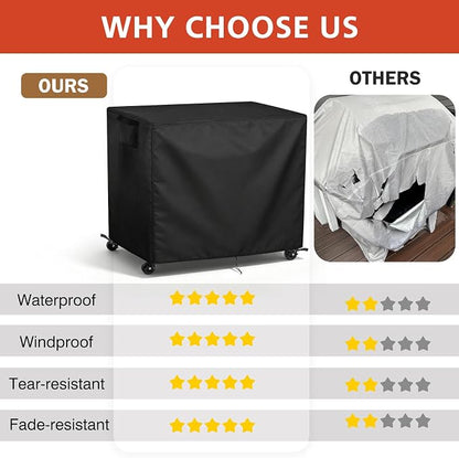 TheElves Table Cover 43"x20"x32" for Feasto IWDOO Polar Aurora Grill Cart | Waterproof Dustproof Weather Protection Outdoor Table Cover for Prep Table, Side Table, Grill Cart, Bar Cabinet, Dining Table