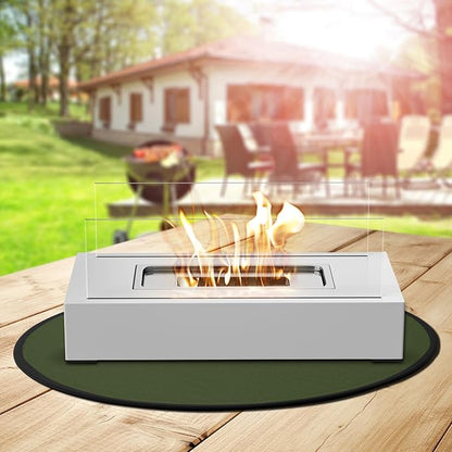 20'' Fire Pit Mat for Solo Stove Mesa/XL Tabletop Fire Pit,4-Layer Fireproof Heat Resistant Under Grill Mat,Easy-to-Clean Waterproof & Non-Slip for Table Top Protection-Green…