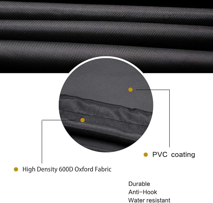 SheeChung Fire Pit Cover Rectangular 56"L x27"W x15"H,Waterproof Outdoor Fire Pit Table Cover,Heavy Duty 600D Tear Resistant Fireplace Cover for Rectangular Propane Gas Fire Pit,Deck Box Protector