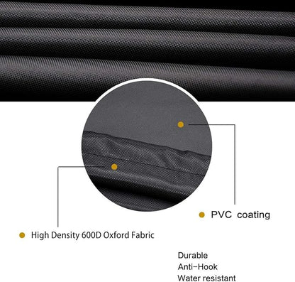 SheeChung Fire Pit Cover Rectangular 56"L x27"W x15"H,Waterproof Outdoor Fire Pit Table Cover,Heavy Duty 600D Tear Resistant Fireplace Cover for Rectangular Propane Gas Fire Pit,Deck Box Protector