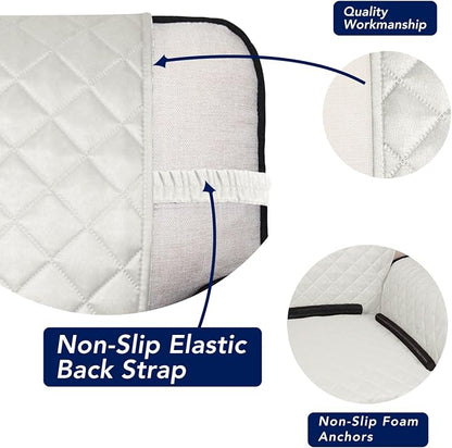 PureFit Reversible Quilted Sofa Cover, Water Resistant Slipcover Furniture Protector, Washable Couch Cover with Non Slip and Elastic Straps for Kids, Dogs, Pets (Chair, Ivory/Ivory) | Ivory/Ivory, Water Resistant Couch Protector, Washable Pet Couch Cov...
