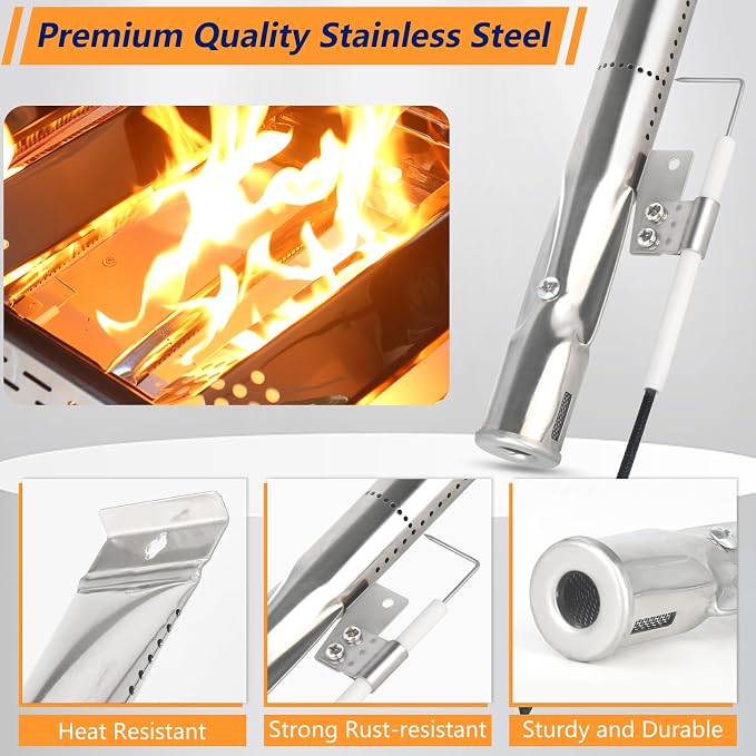 Grill Grease Tray Kits for Nexgrill Replacement Parts 4&5-Burner Gas Grill,Stainless Steel Grill Grates,Burners,Heat Plates,Adjustable Grease Drip Pan for Nexgrill Parts 720-0888,720-0830H,720-0958A