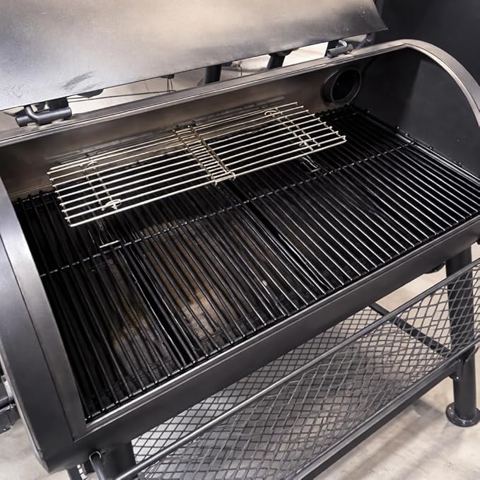 15.3"-22.1" Adjustable Foldable Universal Stainless Steel Grill Warming Rack - Fits Gas/Pellet/Griddle/Smoker Grills, Compatible with Weber, Traeger, Pit Boss Hot Series