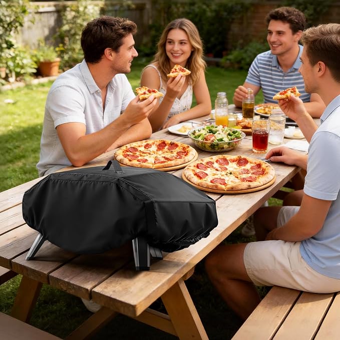 Pizza Oven Cover for Ooni 2 Pro 18" Gas Pizza Oven | Outdoor Accessory Fits 18" Gas Propane Powered Pizza Ovens, Weatherproof Waterproof 600D Heavy Duty Protective Cover
