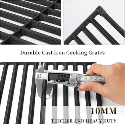 Hisencn Cooking Grate and Griddle Replacement Parts for Nexgrill 720-0830H, 720-0783E, 720-0888N, 720-0888, 720-0697, Fit for Charbroil 463241113, 463449914, Kenmore 720-0670A, 41516106210, 2 Pack