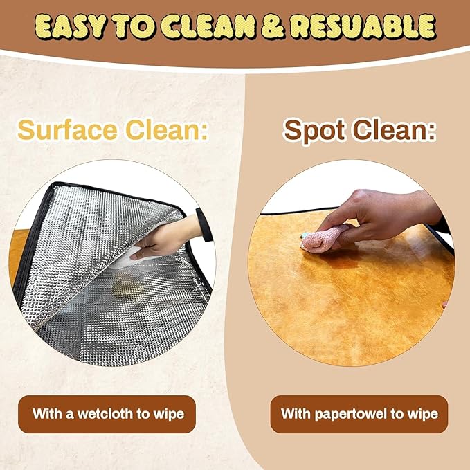 BBQ Blanket for Resting Meat,BBQ Brisket Blanket Meat Resting Blanket for Smoking, Reusable Smoker Grilling Meat Insulated Resting Bag with Wide Mouth for Large Brisket/Beef (Regular 21in)