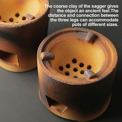 Portable Pottery Barbecue Stove, Mini Clay Charcoal Stove, Multifunctional BBQ Grill, for 1-3 People, Suitable for Boiling Water, Camping