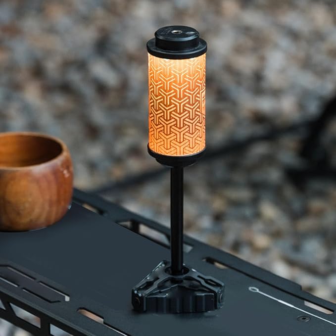 RiToEasysports Camping Light Stand Aluminum Alloy Portable Camping Lamp Holder Triangular Base Stable Setup for Tent Backyard BBQ Picnic Hiking