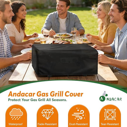 Grill Cover for Royal Gourmet GT2005 2-Burner Propane Gas Grill | Outdoor Gas Grill Cover Waterproof Tabletop Grill Covers - 26" L×19" W×10" H, Black