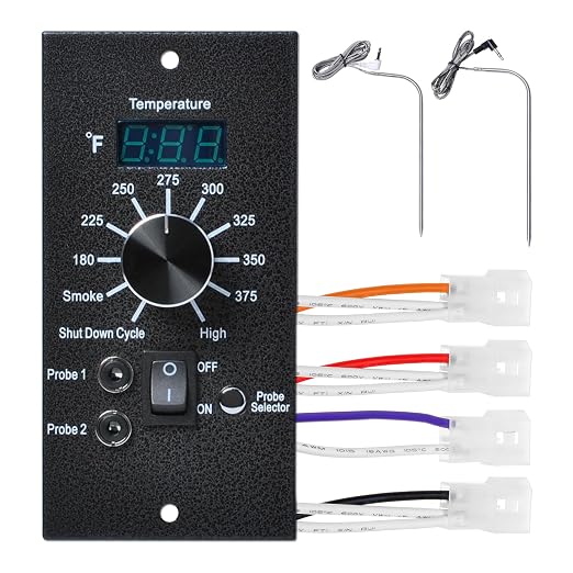Digital Thermostat Kit Compatible with Traeger Pro Series Pellet Grills | Pro 34 20 22 Series Replacement Parts, Thermometer Control Panel, Dual Meat Probe BAC365, Temperature Controller Upgrade
