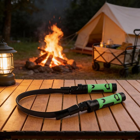 Rechargeable for Dual-Head LED Neck Lamp with Magnetic Detachable Lights, Flexible Hands- Reading Light Grilling, Studying, Camping, and Outdoor Activities