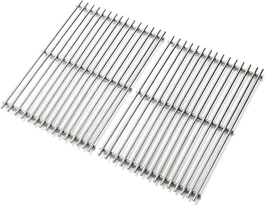 Hongso 7MM 304 Stainless Steel Grill Grates for Weber Genesis 300 Series, Cooking Grids 19.5 Inch for Genesis E310 E320 E330 S310 S320 S330 EP310 EP320 EP330 Grills, Replacement Parts for 7524 7528