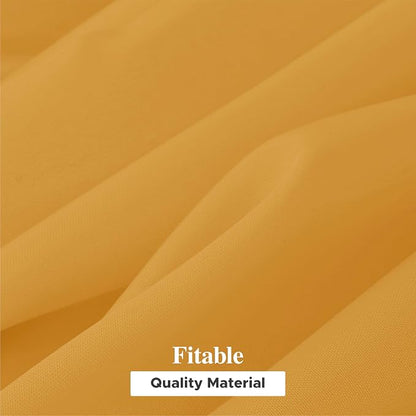 Fitable 6 Pack Gold Tablecloths for Rectangle Tables, 90 x 156 Inch | Wrinkle & Stain Resistant, Washable Polyester Fabric, For Wedding Party Banquet Formal Events Fall Thanksgiving Harvest
