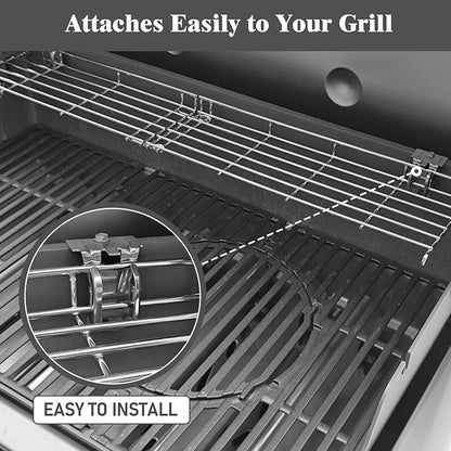 66045 Warming Rack for Weber Genesis II 400/II-S-410/II-SE-410 GS4 4-Burner Grill Accessory, Grill Parts for Weber Genesis II 400 Series, Foldable Stainless Steel Warming Rack for Genesis 66045