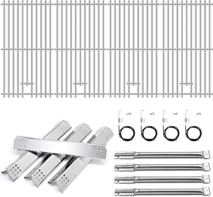 Grill Replacement Parts for Kitchenaid 740-0781, Heat Plates Grill Burners Igniters Grill Grates for Kitchenaid 740-0781 4-Burner Grill
